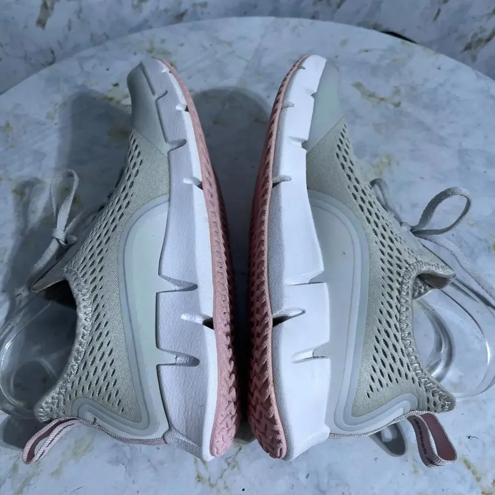 Reebok Zig Sky Womens Size 7.5 Running Shoes Gray Pink Athletic Trainer Sneakers - Picture 6 of 10